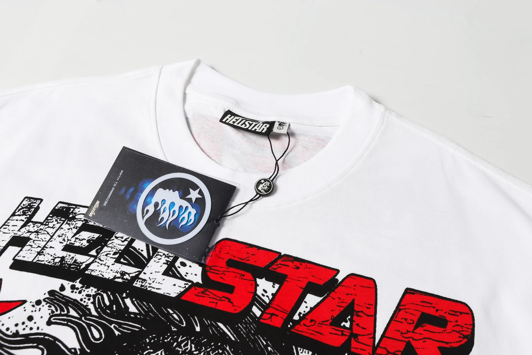 752#White/ I P54 In Stock Hellstar 、 T （fabric):32 240 Sizes（size）：S-M- L- X L （colour）：White： 👉 👉 👉
